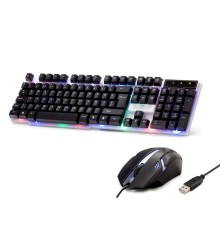 Kablolu Oyuncu Klavye Mouse Set Led Q Siyah H837Q