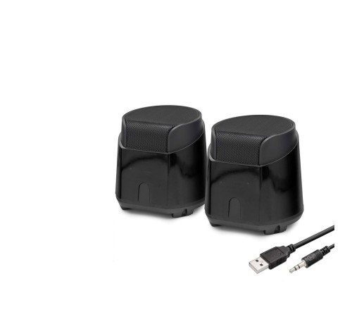 Masaüstü Hoparlör 1+1 USB + 3.5mm - Siyah HD6024