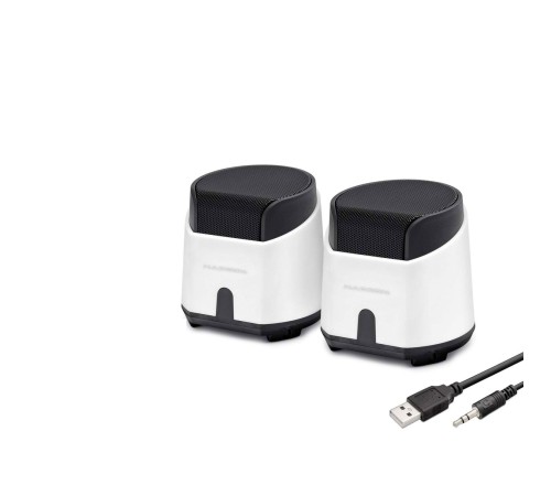 Masaüstü Hoparlör 1+1 USB + 3.5mm - Beyaz HD6024W