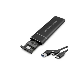SSD Kutu Type-C 3.1 + Usb3.0 Nvme M2 Chıp Jms581D Siyah HDX1769