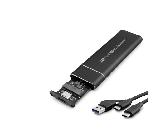 SSD Kutu Type-C 3.1 + Usb3.0 Nvme M2 Chıp Jms581D Siyah HDX1769