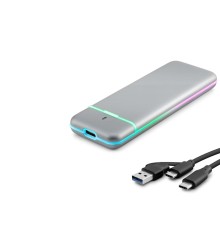 SSD Kutu Type-C 3.1 + Usb3.0 Nvme + Ngff M2 Chıp Rtl9210B Gri HDX1774