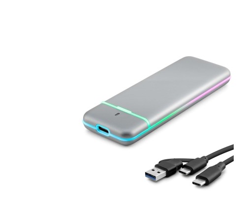 SSD Kutu Type-C 3.1 + Usb3.0 Nvme + Ngff M2 Chıp Rtl9210B Gri HDX1774