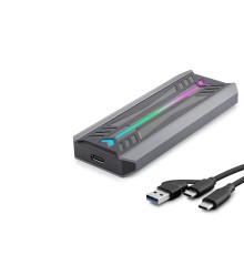 SSD Kutu Type-C 3.1 + Usb3.0 Nvme M2 Chıp Rtl9210 Siyah HDX1775