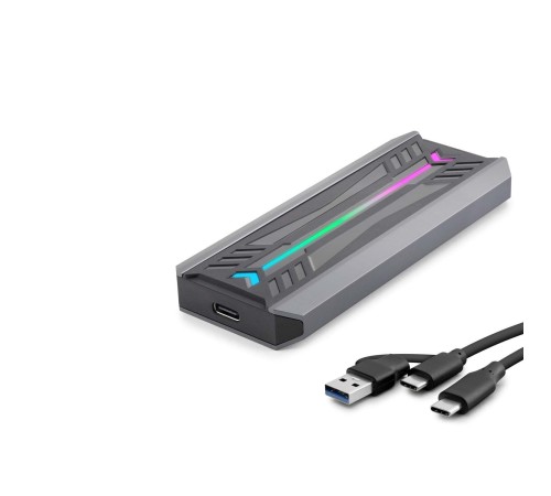 SSD Kutu Type-C 3.1 + Usb3.0 Nvme M2 Chıp Rtl9210 Siyah HDX1775