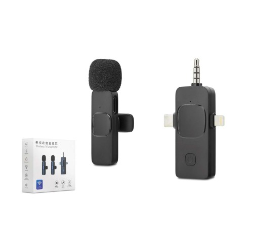 Kablosuz Mikrofon 3.5 Mm + Type-C + Lıghtnıng Siyah HDX2781 Kablosuz Mikrofon 3.5 Mm + Type-C + Lıghtnıng Siyah HDX2781