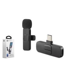 Type-C Kablosuz Mikrofon - Siyah HDX2783