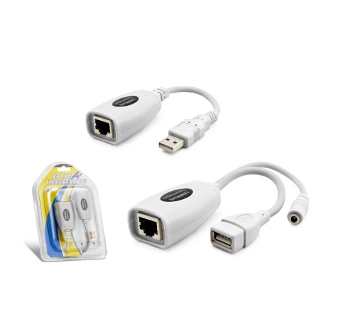 USB RJ45 Kablolu Uzatıcı Seti 60 m - Beyaz HDX5064
