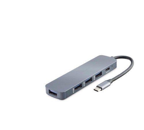 Type-C Hub 4*Usb3.0 + Dc Sv Gri HDX7044