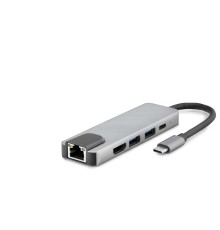 Type-C Hdtv Combo Hdmı 4K 30Hz + Type-C + 2*Usb3.0 + Lan 5In1 Gri HDX7831