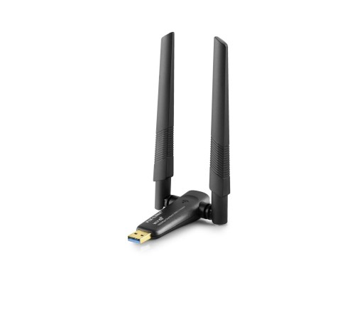 Usb Wıfı Adaptor 2.4Ghz&5Ghz Aıc8832Bu Ax1800 Wifi6 1200Mbps Siyah UAX06
