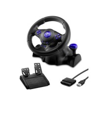 Oyuncu Direksiyon Seti 180° 3In1 Ps3/Ps2/Pc Siyah VW9803