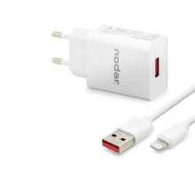 Lightning Hızlı Şarj Seti 12W 2.4A Usb Adaptörlü - Beyaz ND1001