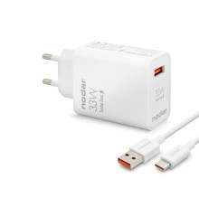 Type-C Hızlı Şarj Seti 33W Usb Adaptörlü - Beyaz ND1006