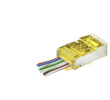 Cat6E Ez Rj45 Metal Konnektör 100 Adet Plastik Kutu - Sarı ND2416