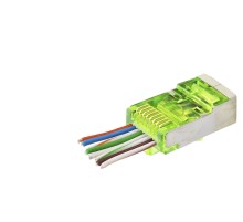 Cat6E Ez Rj45 Metal Konnektör 100 Adet Plastik Kutu - Yeşil ND2417