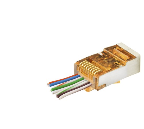 Cat6E Ez Rj45 Metal Konnektör 100 Adet Plastik Kutu - Turuncu ND2421
