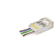Cat6E Ez Rj45 Metal Konnektör 100 Adet Plastik Kutu - Şeffaf ND2423