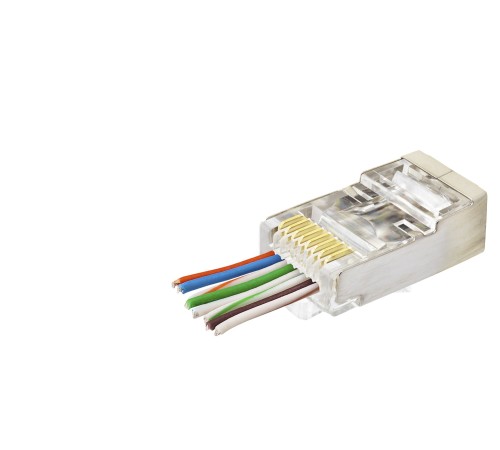 Cat6E Ez Rj45 Metal Konnektör 100 Adet Plastik Kutu - Şeffaf ND2423