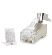 Cat7 Ez Rj45 Metal A Kalite Konnektör 100 Adet Plastik Kutu - Silver ND2426