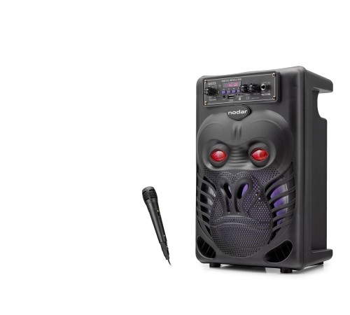 Bluetooth Karaoke Hoparlör Fm 8 Mikrofonlu 34 X 22.7 X 17.6 Cm - Siyah ND2820