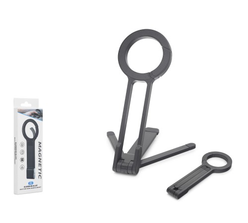 Manyetik Katlanir Masaüstü Telefon Standı Plastik - Siyah ND8029