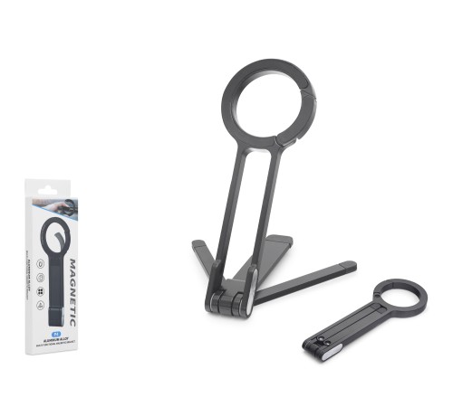 Manyetik Katlanir Masaüstü Telefon Standi Metal - Siyah ND8030