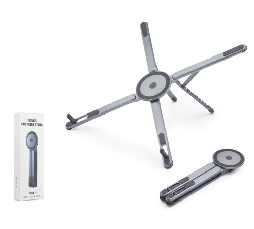 Katlanir Manyeti̇k 360 Derece Döner Masaüstü Tablet Ve Laptop Standi Metal - Gümüş ND8032