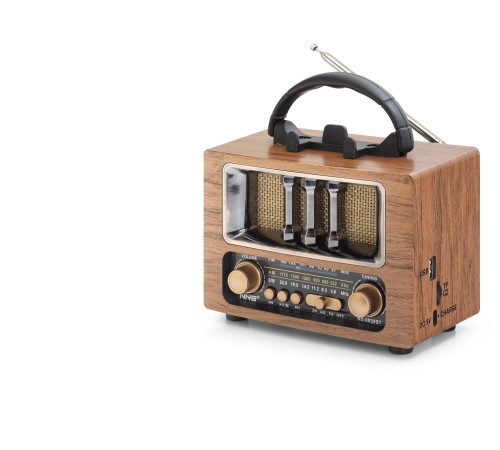 Bluetooth Nostaljik Hoparlör Fm 16.7 X 9.5 X 13.8 Cm NS6638BT