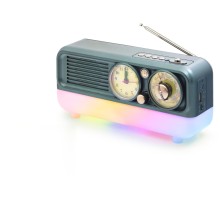 Bluetooth Nostaljik Hoparlör Fm Retro Saatli 18.1 X 11.9 X 19.8 Cm NS7210BT