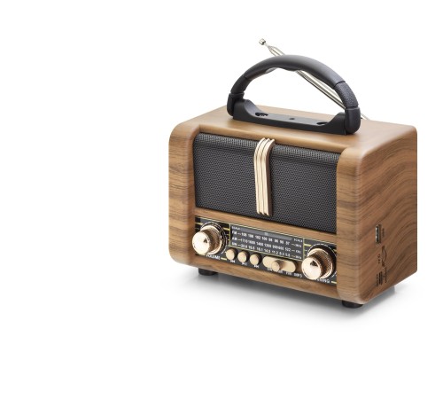 Bluetooth Nostaljik Hoparlör Fm 16.6 X 9.4 X 12.5 Cm NS8107BT