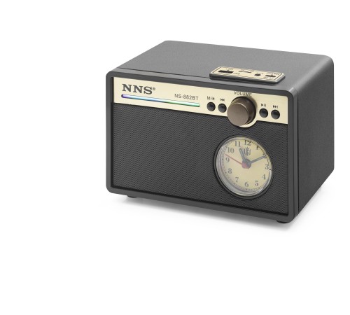 Bluetooth Nostaljik Hoparlör Fm Retro Saatli 187 X 137 X 130 Cm NS882BT