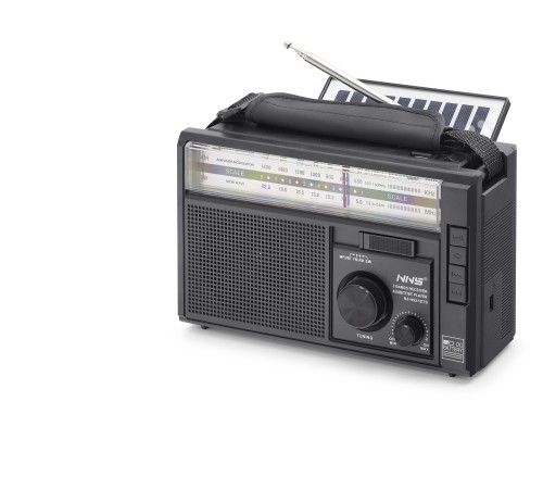 Bluetooth Solar Panelli Fm Radyo Usb Tf Nostaljik Hoparlör - Siyah NS9951BTS