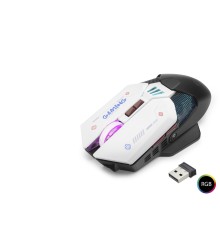 W19 Kablosuz Gaming Mouse Dual Mod 10000 Dpi 7 Tuş Makro 1000 Hz Rgb - Siyah Beyaz