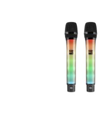 Profesyonel Kablosuz Uhf 2 Mikrofonlu Set Rgb - Siyah WX-82