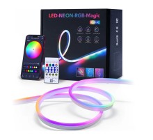 RGB Kumandalı Sese Duyarlı Animasyonlu Neon Şerit Hortum Led USB ve App Uyumlu 10 Metre