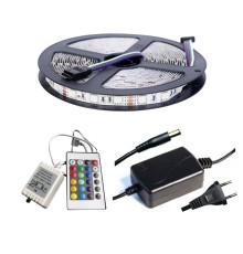 5MT Rgb Şerit Led Slikonlu Adaptör Uzaktan Kumanda Tak Çalıştır