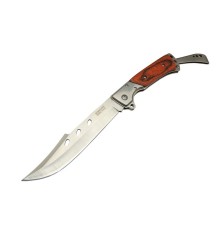132 Kuyruklu Kamp Çakı 27cm - Manuel, Kılıflı, Gül Ağacı Sap