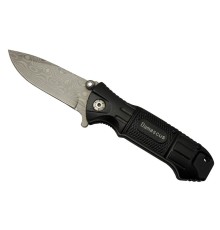2-8 Damascus Kamp Çakı 20cm - Yarı Otomatik