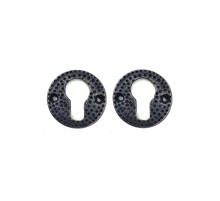 Antika Tarz Dekoratif Pirinç Oda Kilit Rozeti - 49mm, Oksit