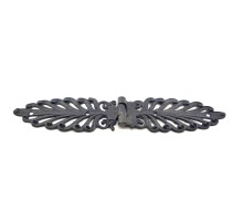 Antika Tarz Dekoratif Pirinç Yaprak Desenli Menteşe - 55x265 mm, Oksit