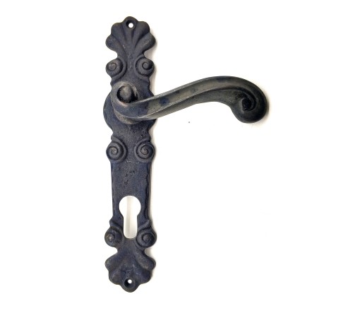 Antika Tarz Dekoratif Pirinç Okyanus Yale Kapı Kolu - 230x46 mm, Oksit Antika Tarz Dekoratif Pirinç Okyanus Yale Kapı Kolu - 230x46 mm, Oksit