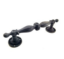 Antika Tarz Dekoratif Pirinç Sütun Çekme Kapı Kolu - 219x49 mm, Oksit