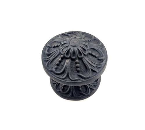 Antika Tarz Dekoratif Pirinç Çiçekli Kapı Tokmağı - 80 mm Çap, Oksit Antika Tarz Dekoratif Pirinç Çiçekli Kapı Tokmağı - 80 mm Çap, Oksit