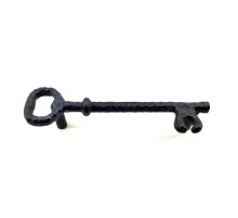Antika Tarz Dekoratif Pirinç Anahtar Şeklinde Kapı Çekme Kolu, Mobilya, Sandık, Kutu Kulbu - 128mm, Oksit