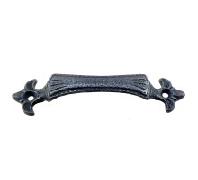 Antika Tarz Dekoratif Pirinç Lale Mobilya Kulbu - 27x115 mm, Oksit