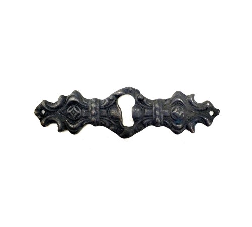 Antika Tarz Dekoratif Pirinç Anahtar Ağızlığı - 28x104mm, Oksit Antika Tarz Dekoratif Pirinç Anahtar Ağızlığı - 28x104mm, Oksit