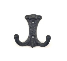 Antika Tarz Dekoratif Pirinç Anıt Çiftli Vestiyer Askı - 85x72 mm, Oksit