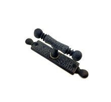 Antika Tarz Dekoratif Pirinç Misket Pencere Kolu - 165x32 mm, Oksit