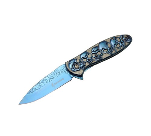 Browning YSTL2955BL Kurukafa Blue Çakı 19,5 cm Manuel Browning YSTL2955BL Kurukafa Blue Çakı 19,5 cm Manuel